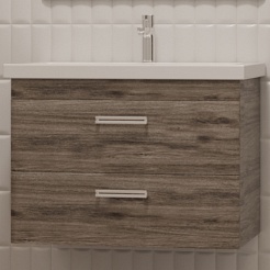 Style Line Мебель для ванной Лотос 70 подвесная сосна лофт – фотография-3